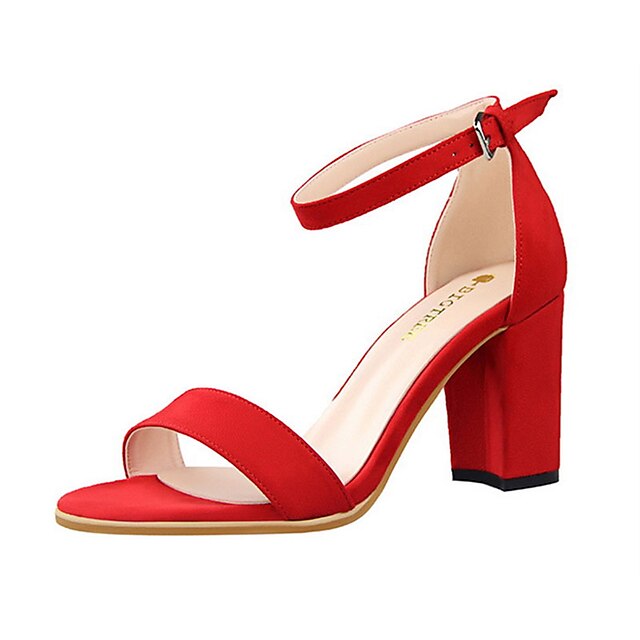  Damen-High Heels-Lässig-Vlies-BlockabsatzSchwarz Rosa Rot Grau Mandelfarben
