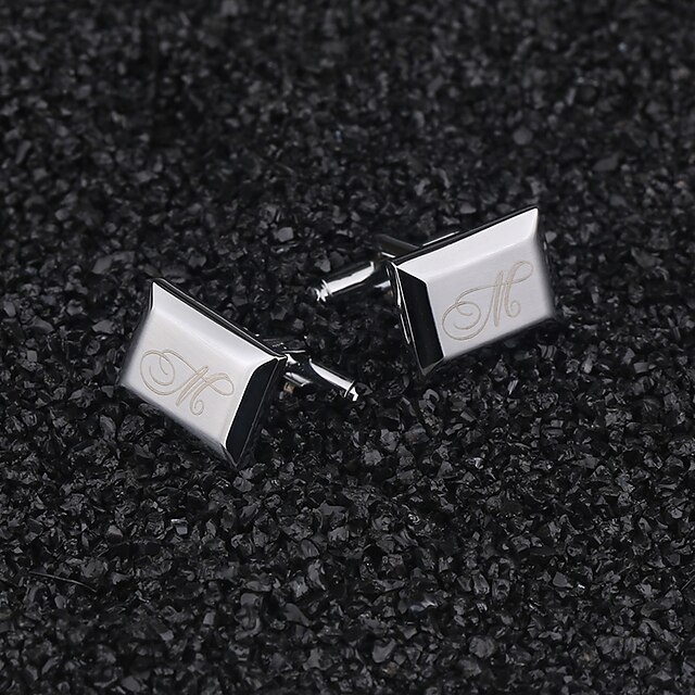  Zinc Alloy Cufflinks & Tie Clips Groom Groomsman Wedding Anniversary Birthday