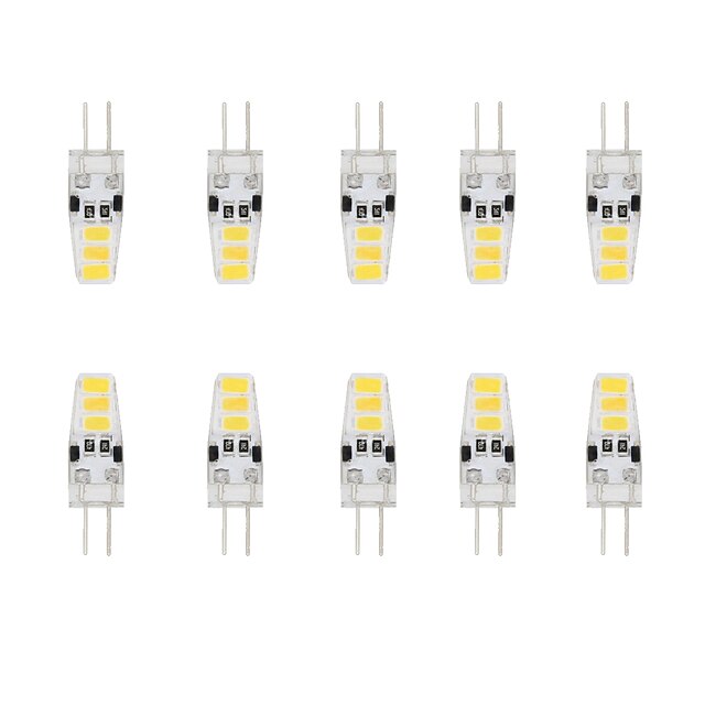 1W G4 LED Doppel-Pin Leuchten T 6 SMD 5730 90-120 lm Warmes Weiß Kühles Weiß Wasserfest DC 12 V 10 Stück