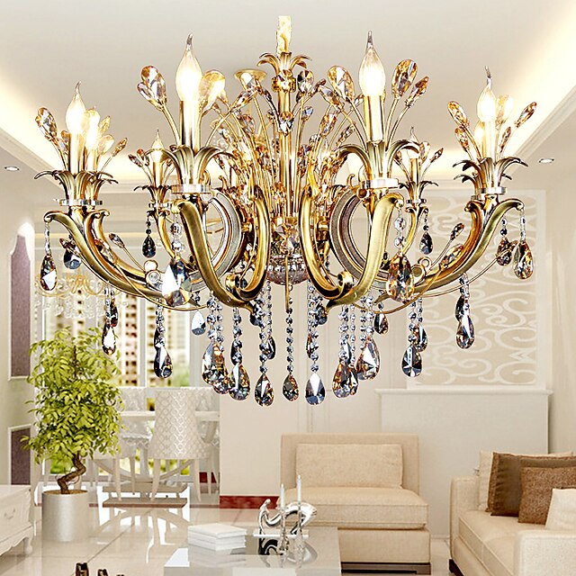  5 Modern/Contemporary Crystal / Candle Style Others Metal Chandeliers Living Room / Bedroom / Dining Room