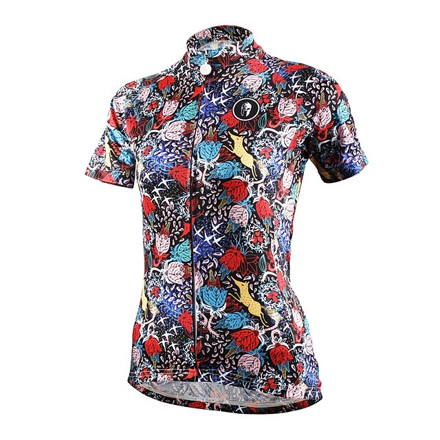  ILPALADINO Women's Short Sleeve Cycling Jersey Yellow Red Blue Plus Size Bike Jersey Top Mountain Bike MTB Road Bike Cycling Breathable Quick Dry Sports Clothing Apparel / Stretchy