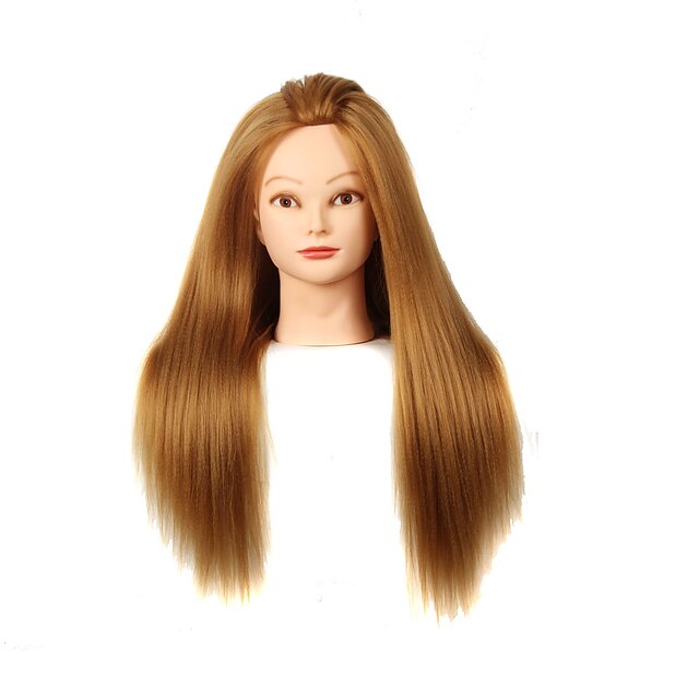  yaki synthetic hair salon female mannequin head with make up