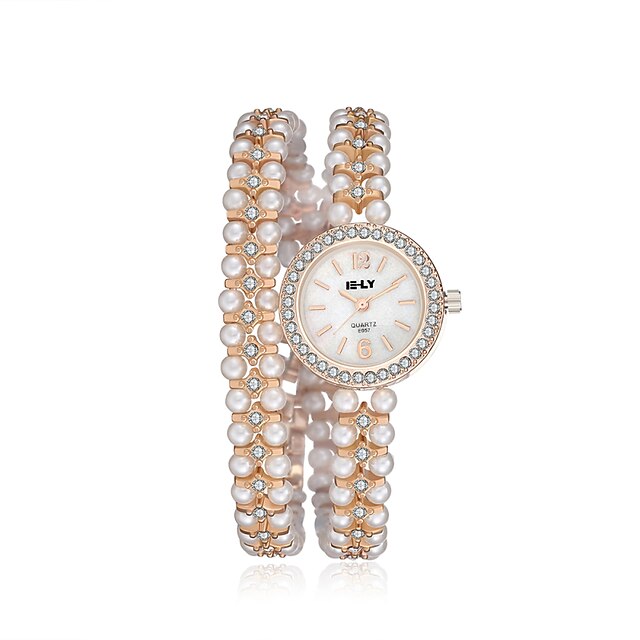  jewelora Mulheres Relógio de Moda Relógio Elegante Quartzo Vintage Resistente ao Choque Dourada Analógico - Dourado
