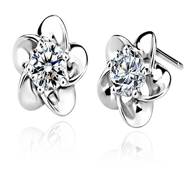  Women's Stud Earrings Vintage Fashion Silver Sterling Silver Geometric Jewelry Wedding Party Daily