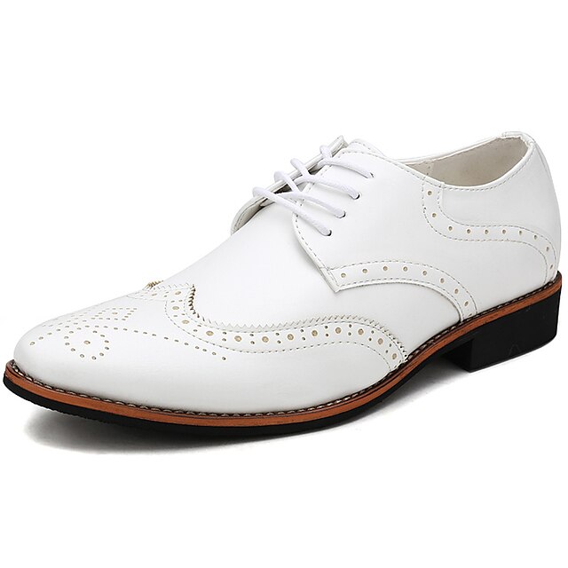  Homens Sapatos formais Sintético Primavera / Outono Oxfords Preto / Marron / Branco / Casamento / Festas & Noite / Festas & Noite / Bullock Shoes / Sapatos de vestir