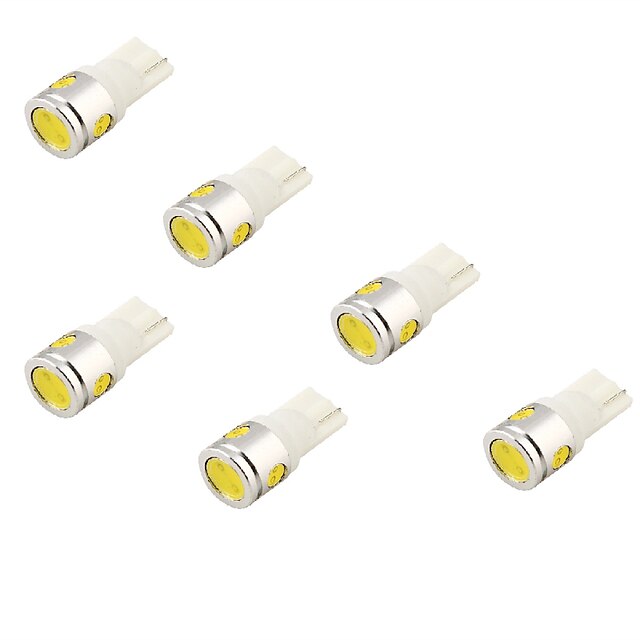  6pcs T10 Car Light Bulbs 1.2 W 4 For