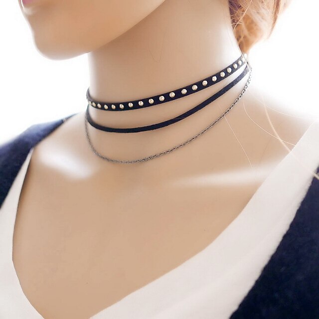  Women's Choker Necklace / Tattoo Choker - Lace Tattoo Style, Fashion Black Necklace For Daily, Casual