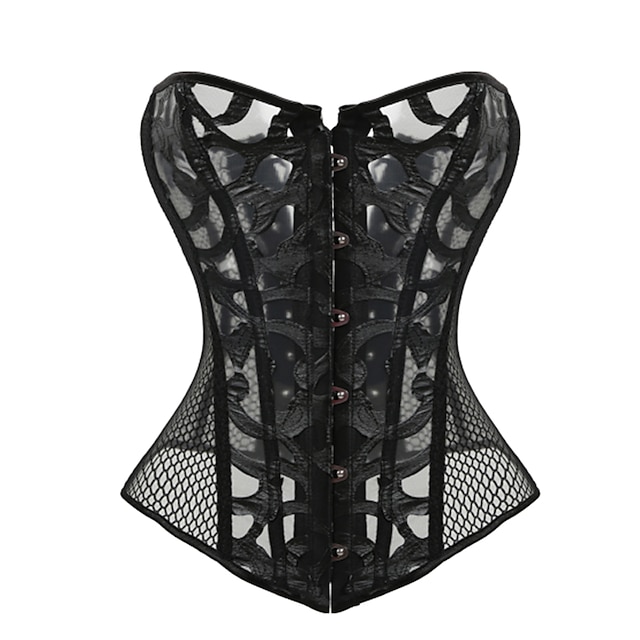  Women's Hook & Eye Overbust Corset - Solid Colored / Super Sexy