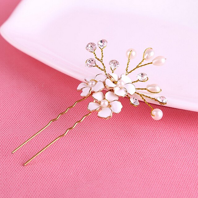  Perle / Krystal Hair Stick / Hair Pin med 1 Bryllup / Speciel Lejlighed Medaljon