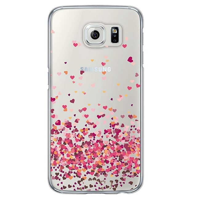  Funda Para Samsung Galaxy S6 / S5 / S4 Transparente / Diseños Funda Trasera Corazón Suave TPU