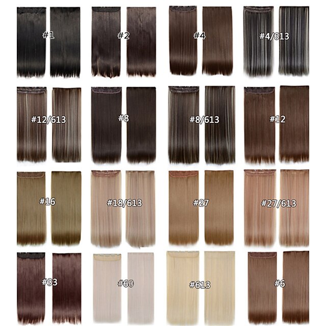  clip in hair extensions 24inch 60cm 120g 5clips long straight synthetic hair synthetic hair extension 16 colors