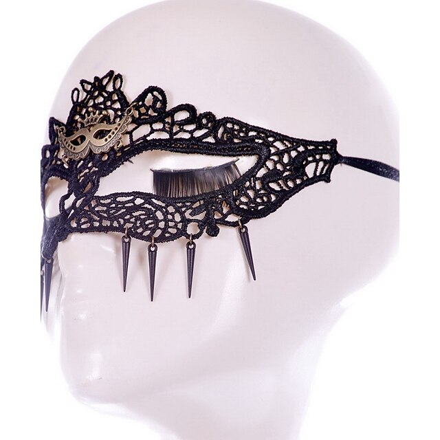  máscara negro / blanco de encaje estilo sey para Halloween decoración de fiesta de máscaras enmascarador