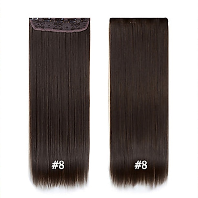  best quality straight synthetic clip in hair extensions 24 60cm 120g 5clips set heat resistant fiber synthetic