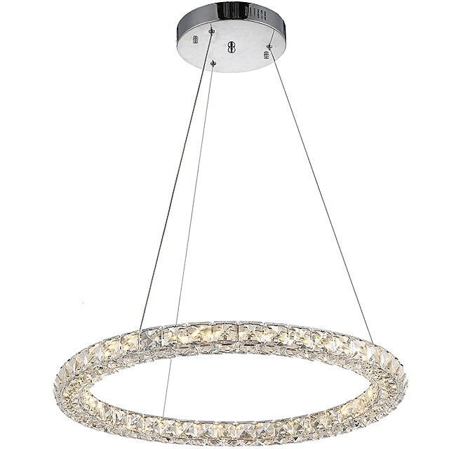  50 cm (19,69 Zoll) Kristall LED Kronleuchter Gold Pendelleuchte Metall galvanisiert moderne zeitgenössische 110-120 V 220-240 V.