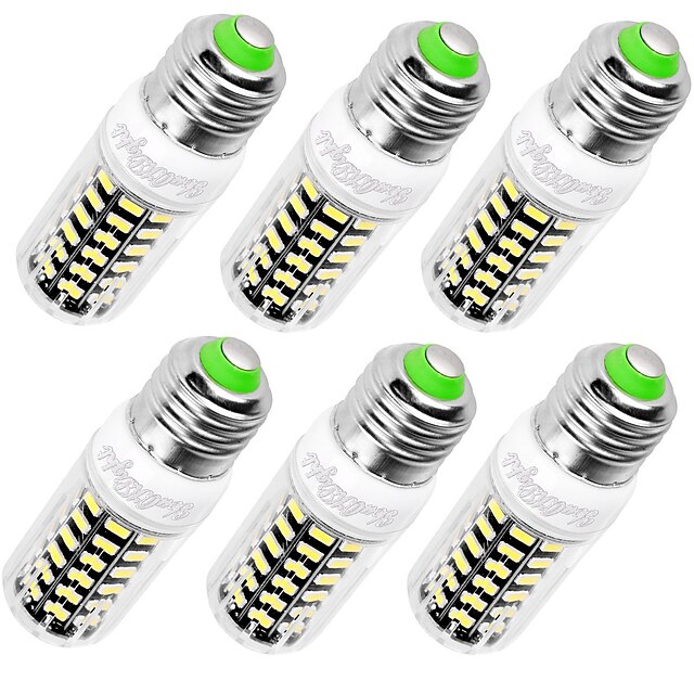  YouOKLight 6pcs Ampoules Maïs LED 560 lm E14 E26 / E27 T 64 Perles LED SMD 5733 Décorative Blanc Chaud Blanc Froid 220-240 V / 6 pièces