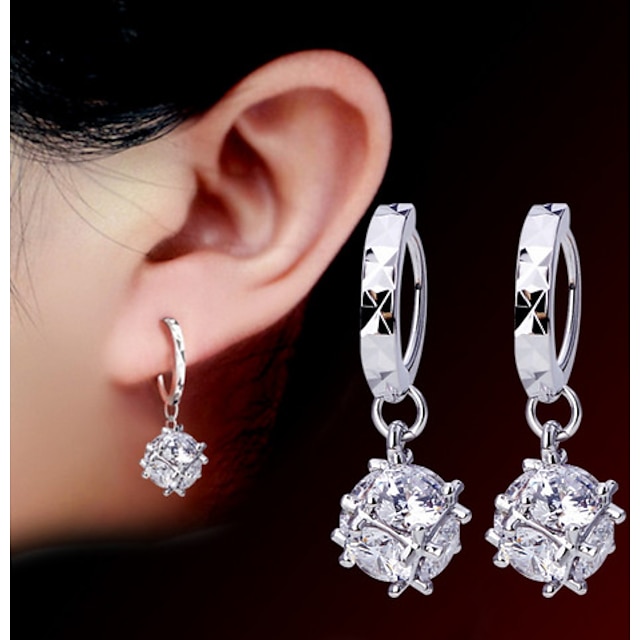  Women's Earrings Round Cut Ladies Fashion Pearl Imitation Pearl Earrings Jewelry Silver For Party Daily