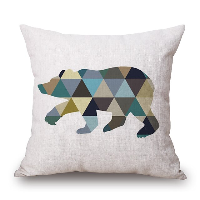  pcs Cotton/Linen Pillow Cover, Geometric Animal Print Graphic Prints Novelty Casual Modern/Contemporary