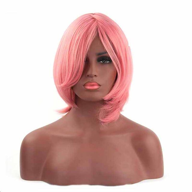  Synthetic Wig Wavy Wavy Wig Pink Synthetic Hair Women's