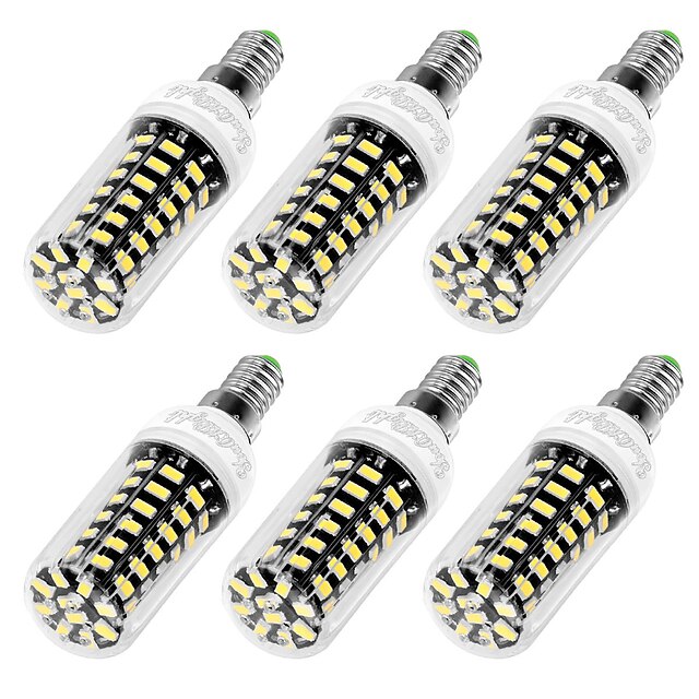  YouOKLight LED-maïslampen 560 lm E12 E26 / E27 T 64 LED-kralen SMD 5733 Decoratief Warm wit Koel wit 110-130 V / 6 stuks