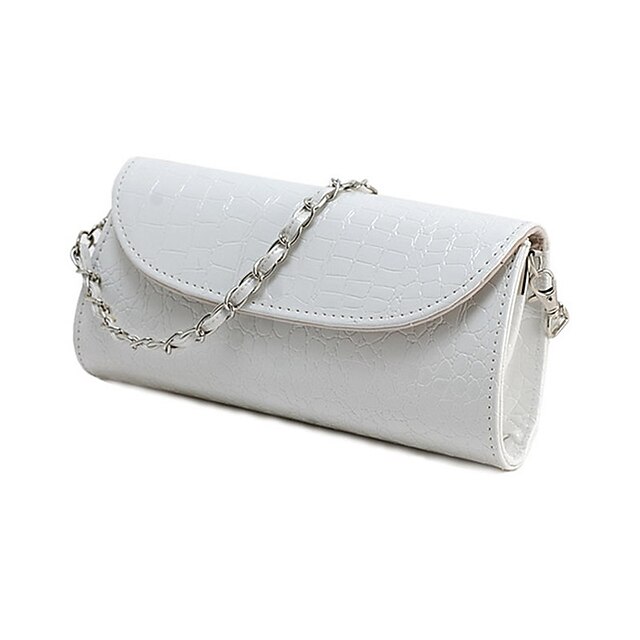  Women PU Casual / Event/Party Evening Bag White / Black