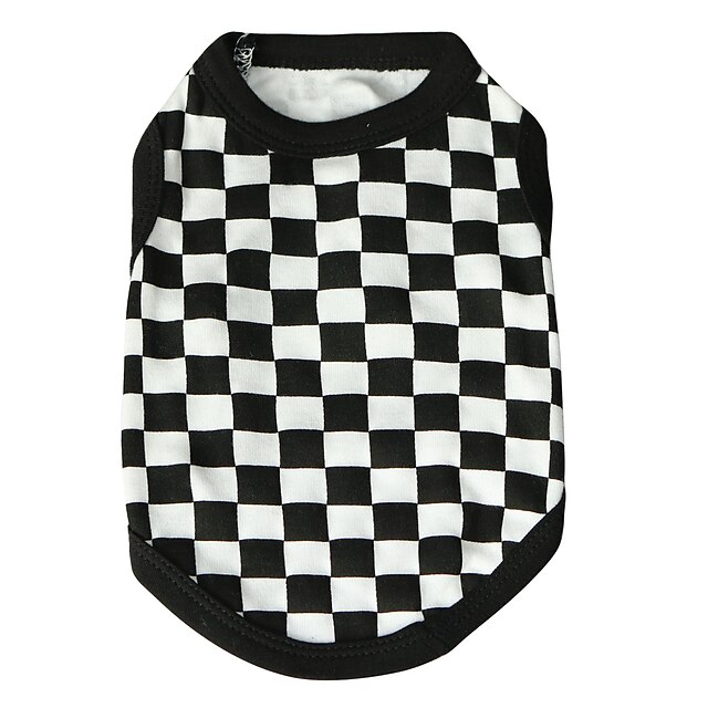 Shirt / T-Shirt Puppy Clothes Plaid / Check Fashion Dog Clothes Puppy Clothes Dog Outfits Breathable Black Costume for Girl and Boy Dog Cotton XS S M L