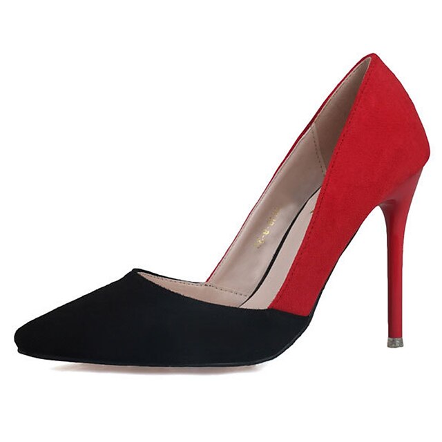  女性用 靴 ＰＵレザー 春 秋 ヒール スティレットヒール のために パーティー ブラック パープル レッド