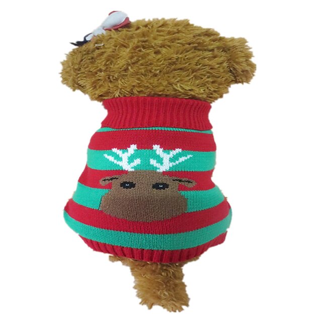  Hund Pullover Weihnachten Hundekleidung Niedlich Weihnachten Rentier Rot Kostüm Für Haustiere