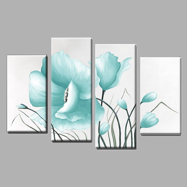  Oil Painting Hand Painted - Abstract / Landscape / Still Life Pastoral / Modern Canvas / Four Panels