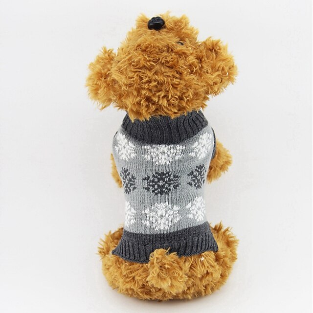  Kat Hond Truien Hondenkleding Sneeuwvlok  Grijs Koffie Katoen Kostuum Voor Winter Heren Dames Klassiek Houd Warm