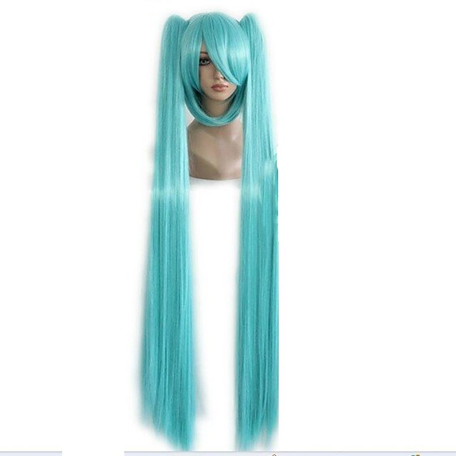  Cosplay Costume Wig Synthetic Wig Cosplay Wig Straight Straight With Ponytail Wig Green Synthetic Hair Women's Green hairjoy