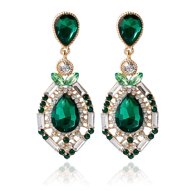  Women's Stud Earrings Fashion Earrings Jewelry Green For Wedding