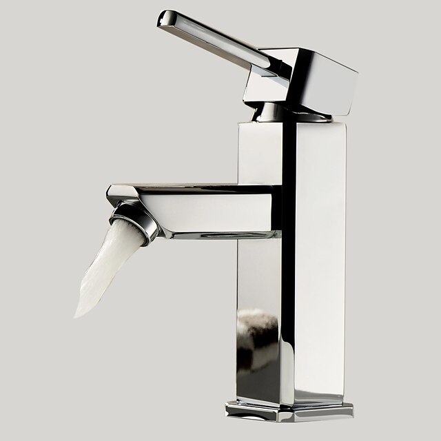  Fürdőszoba mosogató csaptelep - Standard Króm Három lyukas Egy furat / Egy fogantyú egy lyukkalBath Taps