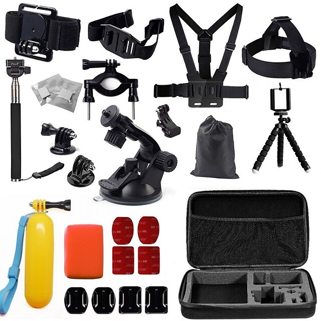  Hovedrem Anti-dug indlæg Klemme Vandtæt Justerbar Praktisk 36 pcs Til Action Kamera Alle Gopro 5 Xiaomi Kamera Gopro 4 Gopro 4 Silver Dykning Surfing Ski Plast Nylon Skum / Gopro 1 / Gopro 2