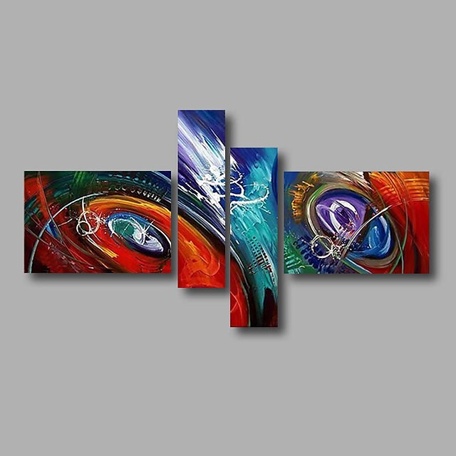  Oil Painting Hand Painted - Abstract Modern Canvas Four Panels