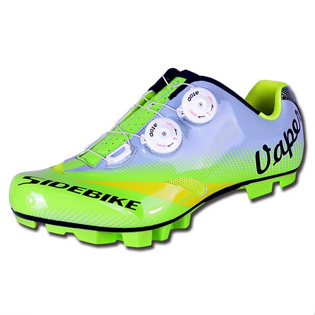  SIDEBIKE Calzado para Mountain Bike Fibra de Carbono Transpirable A prueba de resbalones Ciclismo Verde Hombre Zapatillas Carretera / Zapatos de Ciclismo