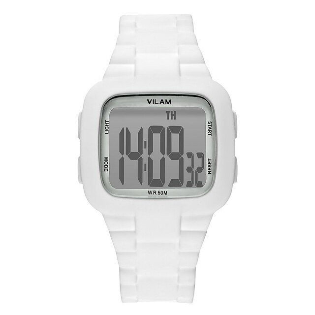  Unisex Sportovní hodinky Digitální LCD Stopky Svítící Odolný vůči nárazu Plastic Kapela Luxus Na běžné nošení Černá Bílá Modrá Červená
