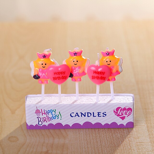  партия свечи украшения день рождения комплект (5 шт) маленькие мультяшные свечи