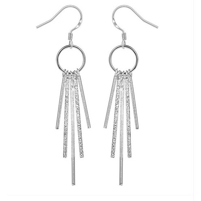  Women's Personalized Tassel Party Work Casual Sexy Sterling Silver Earrings Jewelry Silver For Wedding Party Daily Casual