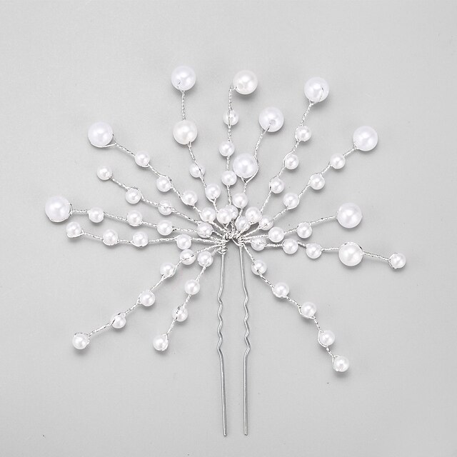  Imitation Pearl / Alloy Hair Pin with 1 Piece Special Occasion Headpiece