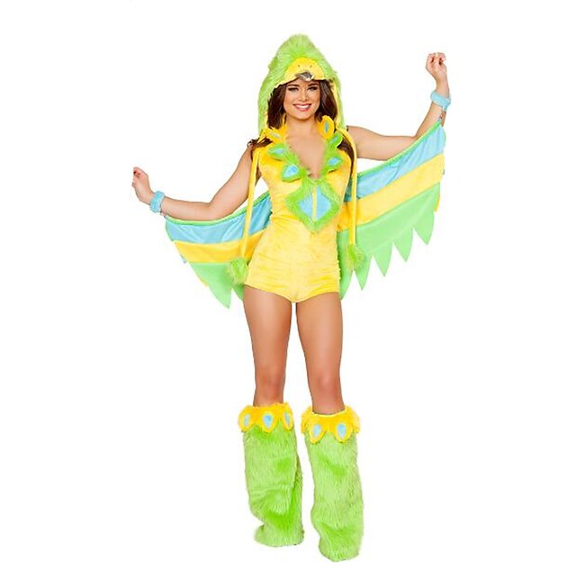  Parrot Cosplay Costume Party Costume Unisex Sexy Uniforms More Uniforms Halloween Carnival New Year Festival / Holiday Terylene Carnival Costumes Color Block / Dress / Dress