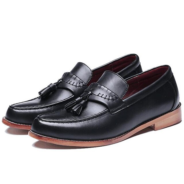  Miehet kengät Synteettinen Kevät Kesä Syksy Talvi Comfort Oxford-kengät Tupsuilla Käyttötarkoitus Kausaliteetti Musta Ruskea