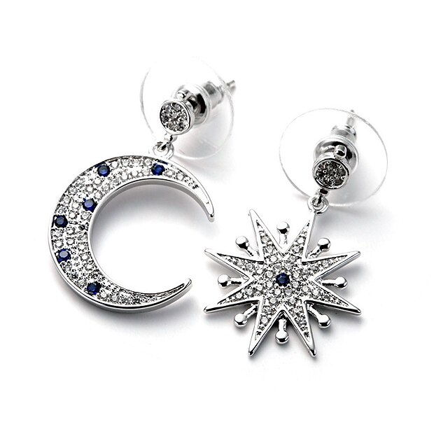  Dámské Visací náušnice Neshoda Yıldız Severní hvězda dámy Luxus Módní Umělé diamanty Náušnice Šperky Stříbrná Pro Denní Ležérní
