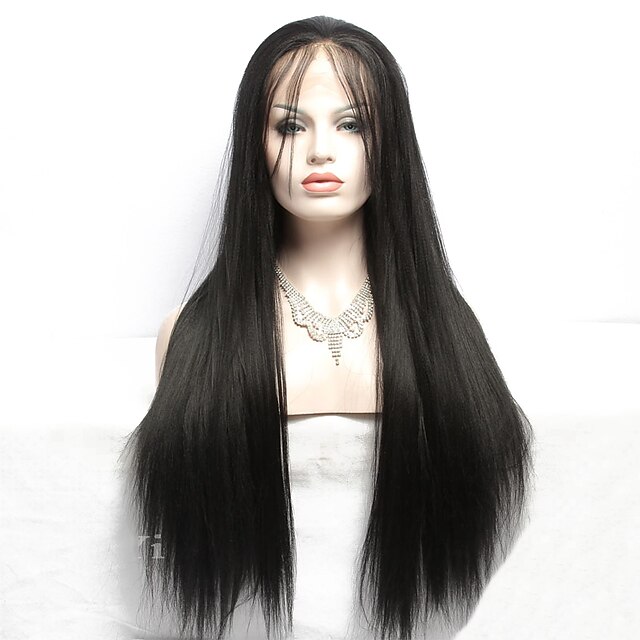  Synthetic Wig Straight Yaki Straight Yaki Lace Front Wig Synthetic Hair