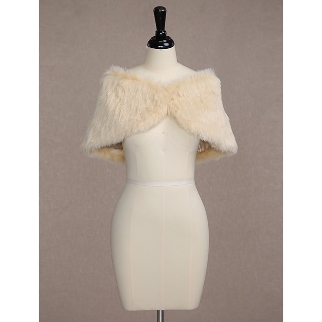 Sleeveless Capelets Faux Fur Wedding / Party Evening Women's Wrap With ...