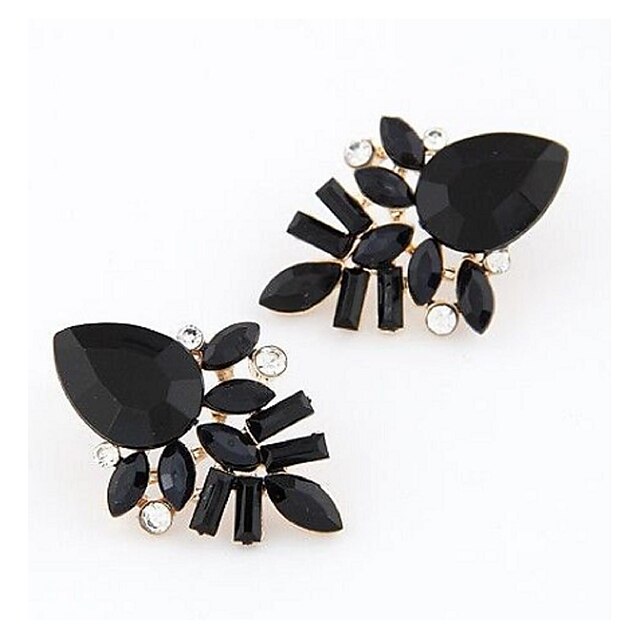  Women's Stud Earrings Drop Earrings Leaf Fashion Earrings Jewelry Black / Fuchsia / Red For Wedding Casual Daily 1pc