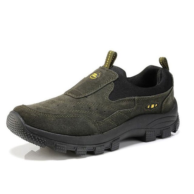  Men's Loafers & Slip-Ons Suede Fall Casual Walking Flat Heel Brown Green Flat