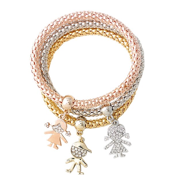  Women's Charm Bracelet Fashion Alloy Bracelet Jewelry Gold / Silver For
