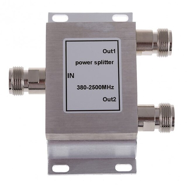  2-Way N Female Power Divider Splitter 380-2500MHz for Mobile Phone Signal Booster Repeater