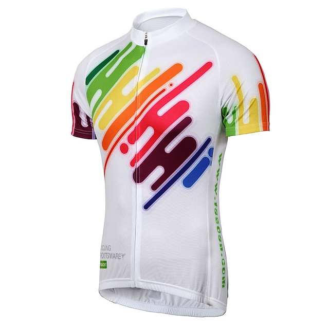  Men's Short Sleeve Cycling Jersey Stripes Bike Jersey Mountain Bike MTB Road Bike Cycling Breathable Quick Dry Sweat-wicking Sports Clothing Apparel / Stretchy