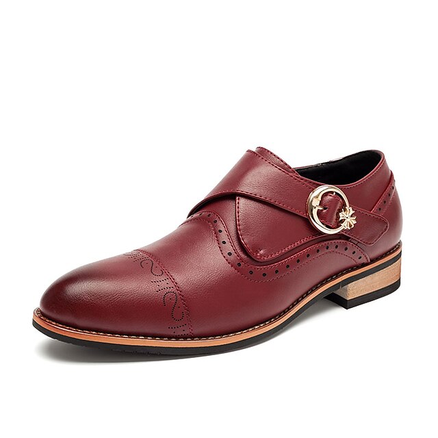  Heren Bullock Shoes Leer Lente / Herfst Comfortabel Loafers & Slip-Ons Geel / Bruin / Zwart / Jurk schoenen